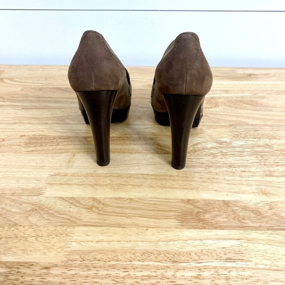 Stuart Weitzman Suede Tassup Moc Oxford Tassel Platform Heels, Women’s Size 7.5 - Picture 8 of 13